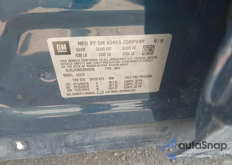 2020 Buick Encore Fwd Preferred из США, поврежденный, VIN KL4CJASB3LB045936